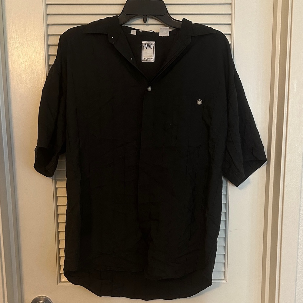 Men's Black Casual Button Down Shirt